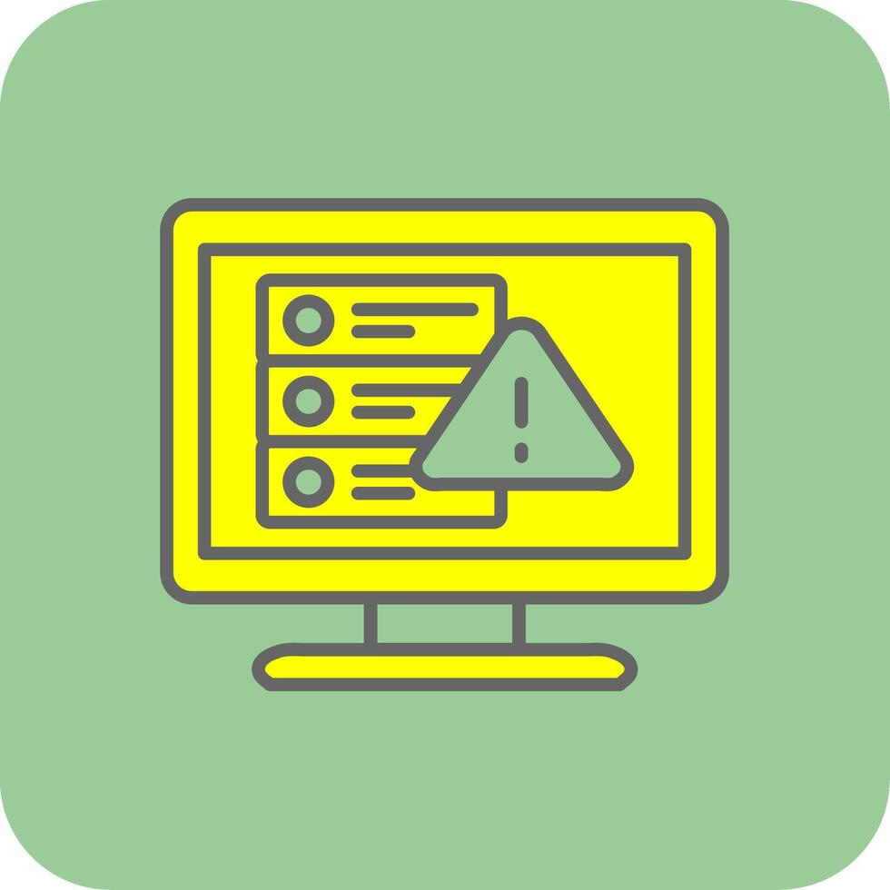 Warning Filled Yellow Icon vector