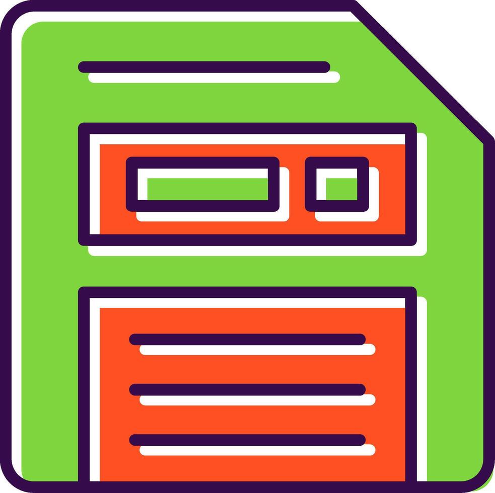 Floppy Disk filled Design Icon vector