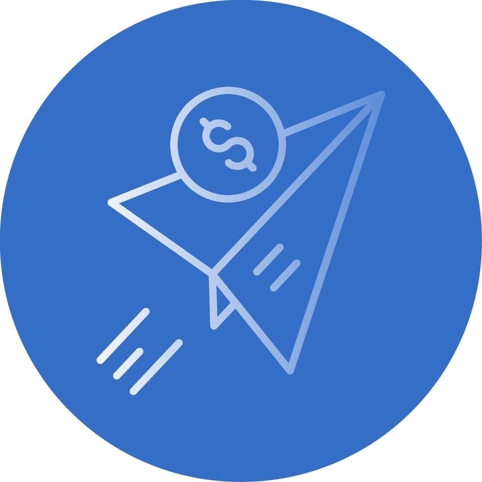 Send Money Flat Bubble Icon vector
