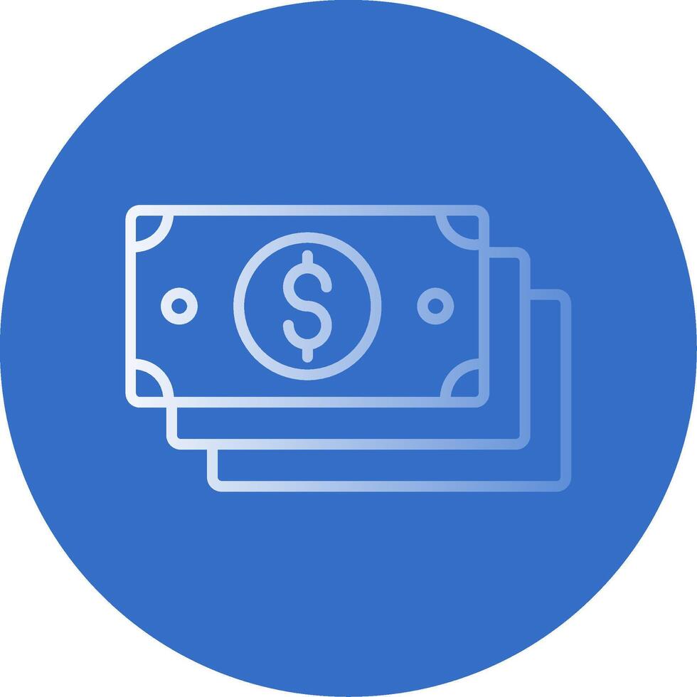 Cash Flat Bubble Icon vector