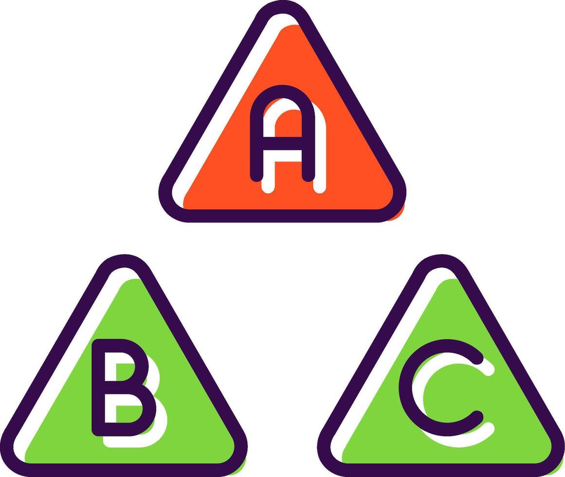 Abc filled Design Icon vector