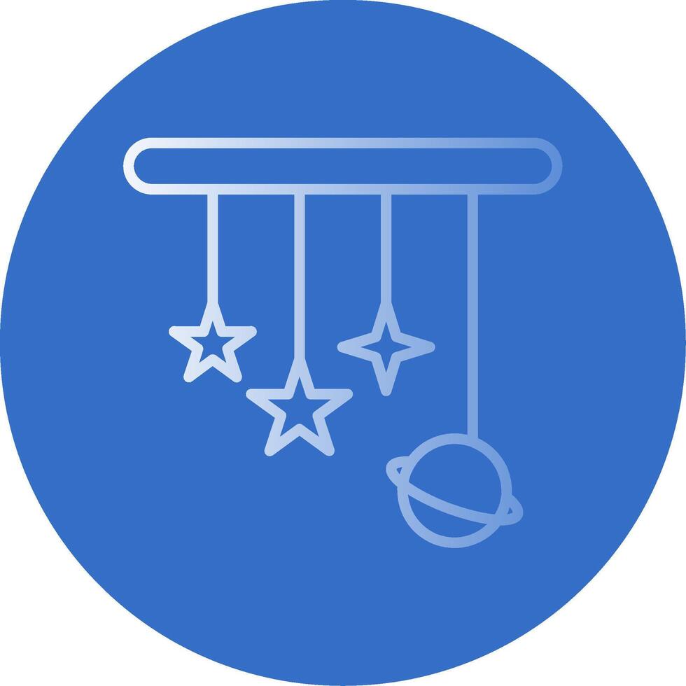 Crib Mobile Flat Bubble Icon vector