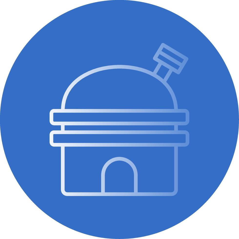 Observatory Flat Bubble Icon vector
