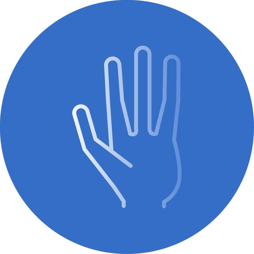 extraterrestre mano plano burbuja icono vector