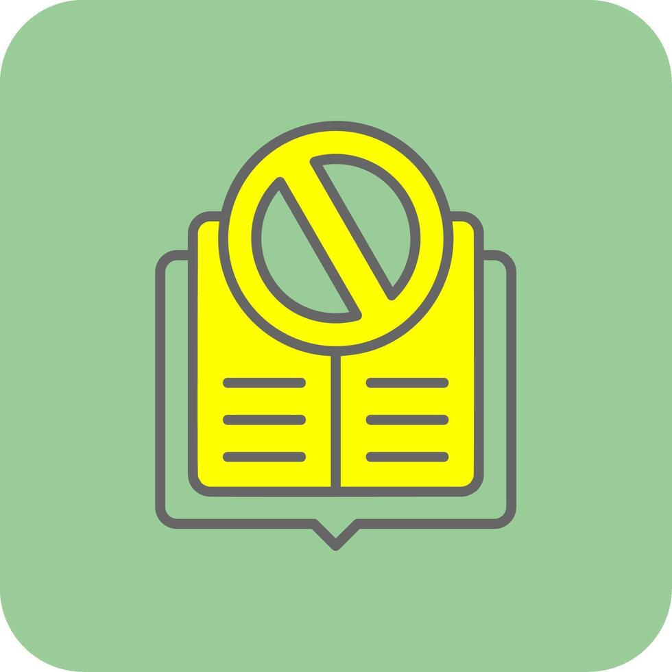 Rejected Filled Yellow Icon vector