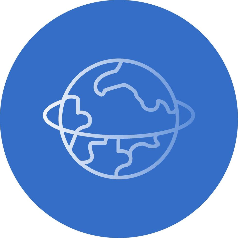 Planet Flat Bubble Icon vector