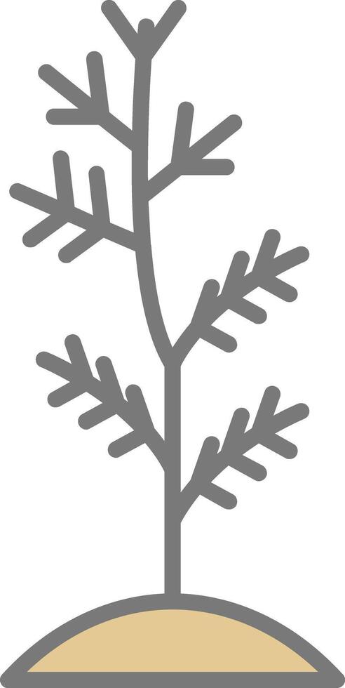 Plant Line Filled Light Icon vector