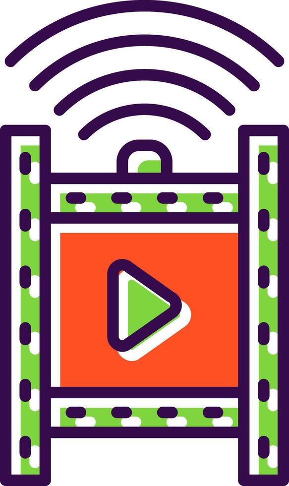 Film filled Design Icon vector