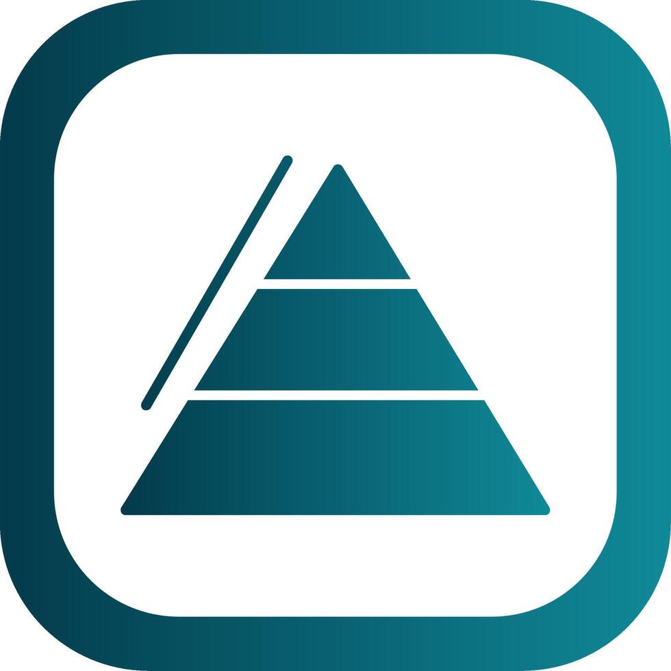 Pyramid Charts Filled Yellow Icon vector