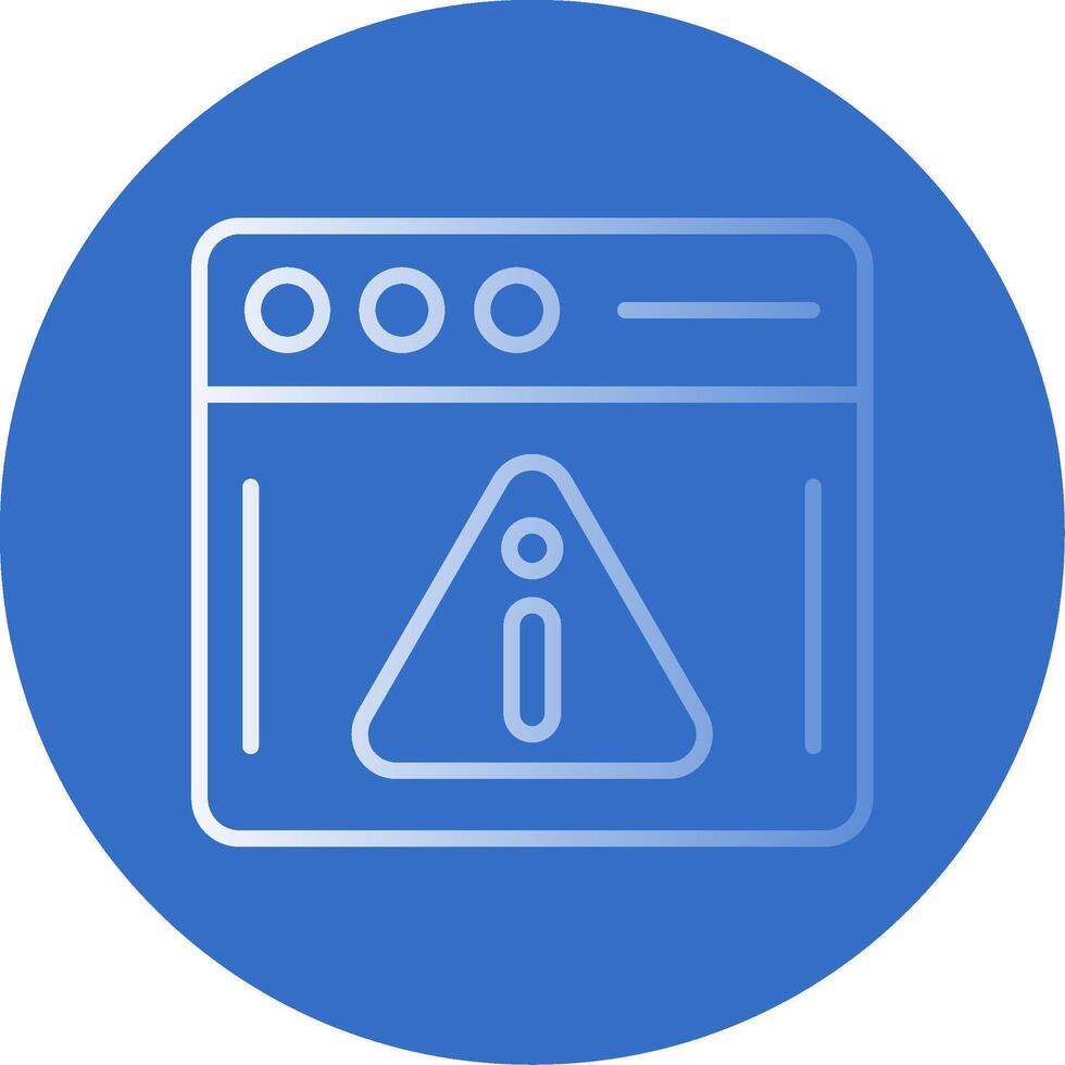 Warning Flat Bubble Icon vector
