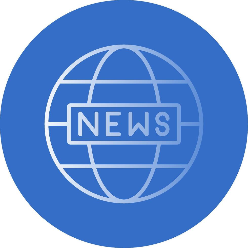 World News Flat Bubble Icon vector