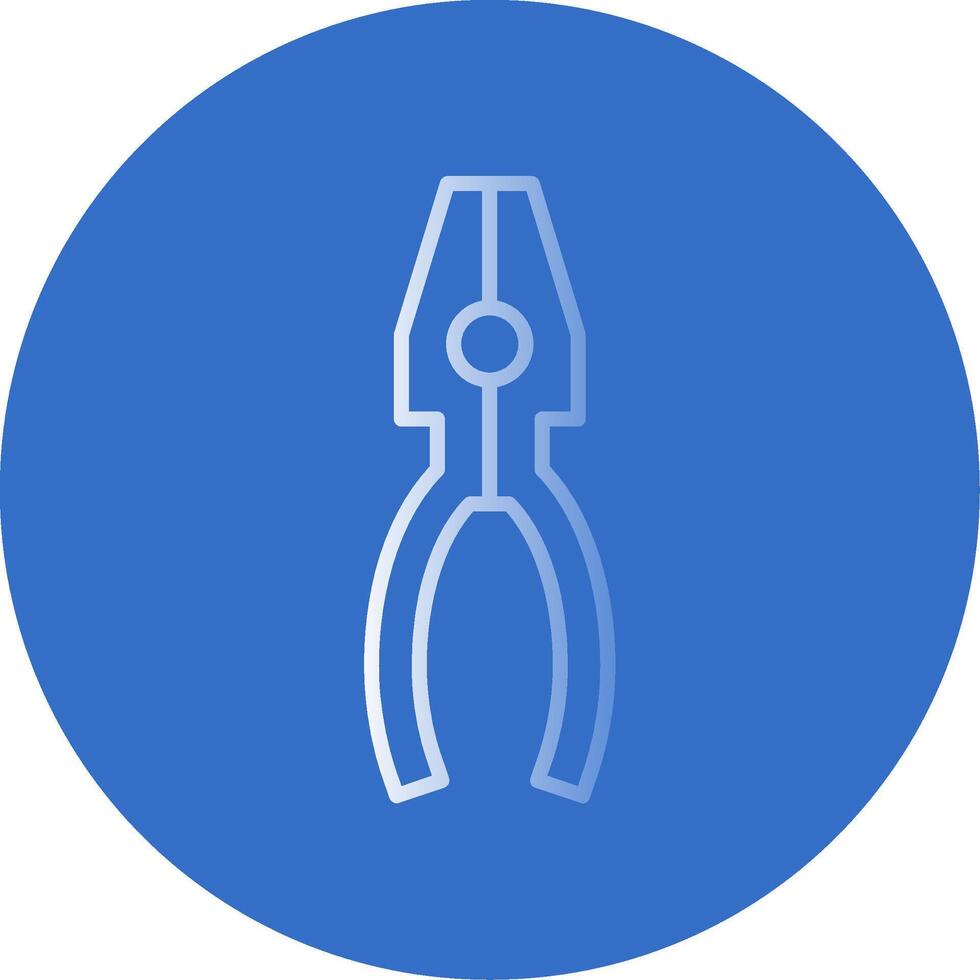 Pliers Flat Bubble Icon vector