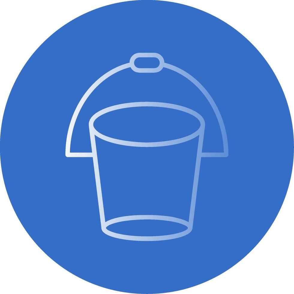 Bucket Flat Bubble Icon vector