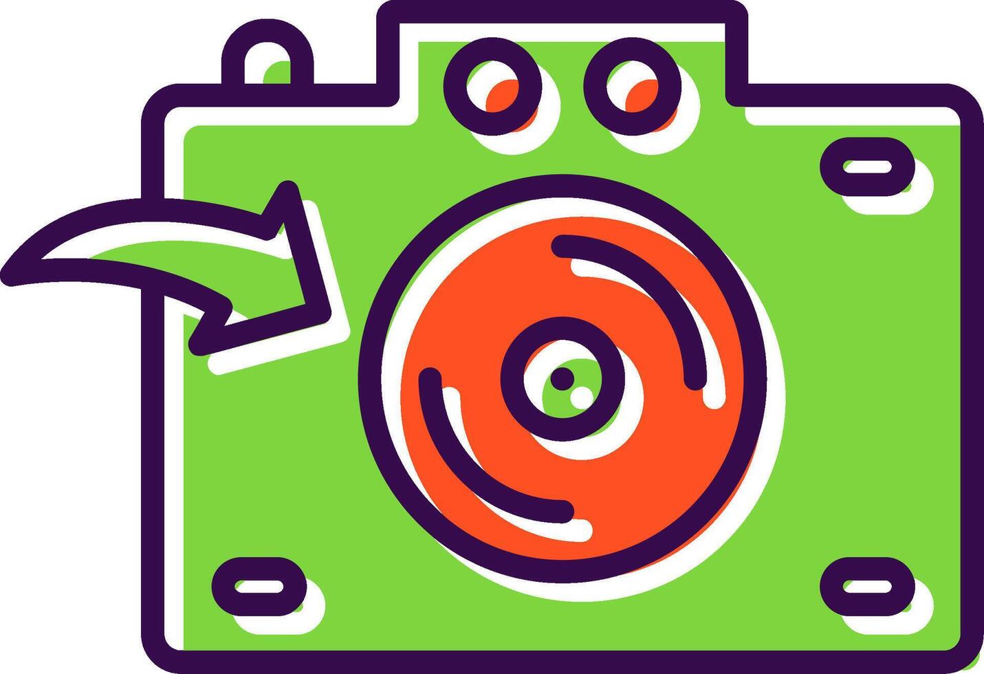 Camera filled Design Icon vector