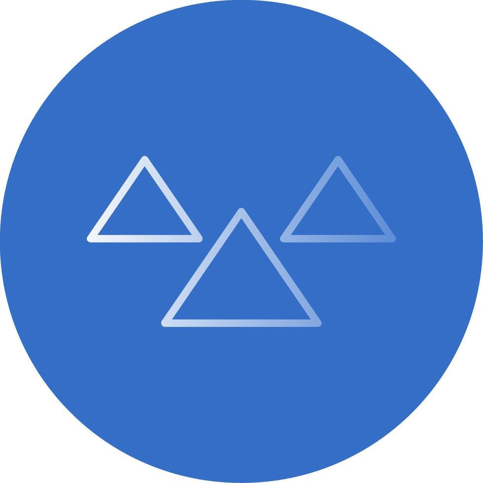 Triangles Flat Bubble Icon vector