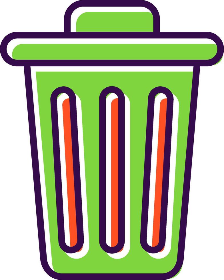 Dustbin filled Design Icon vector