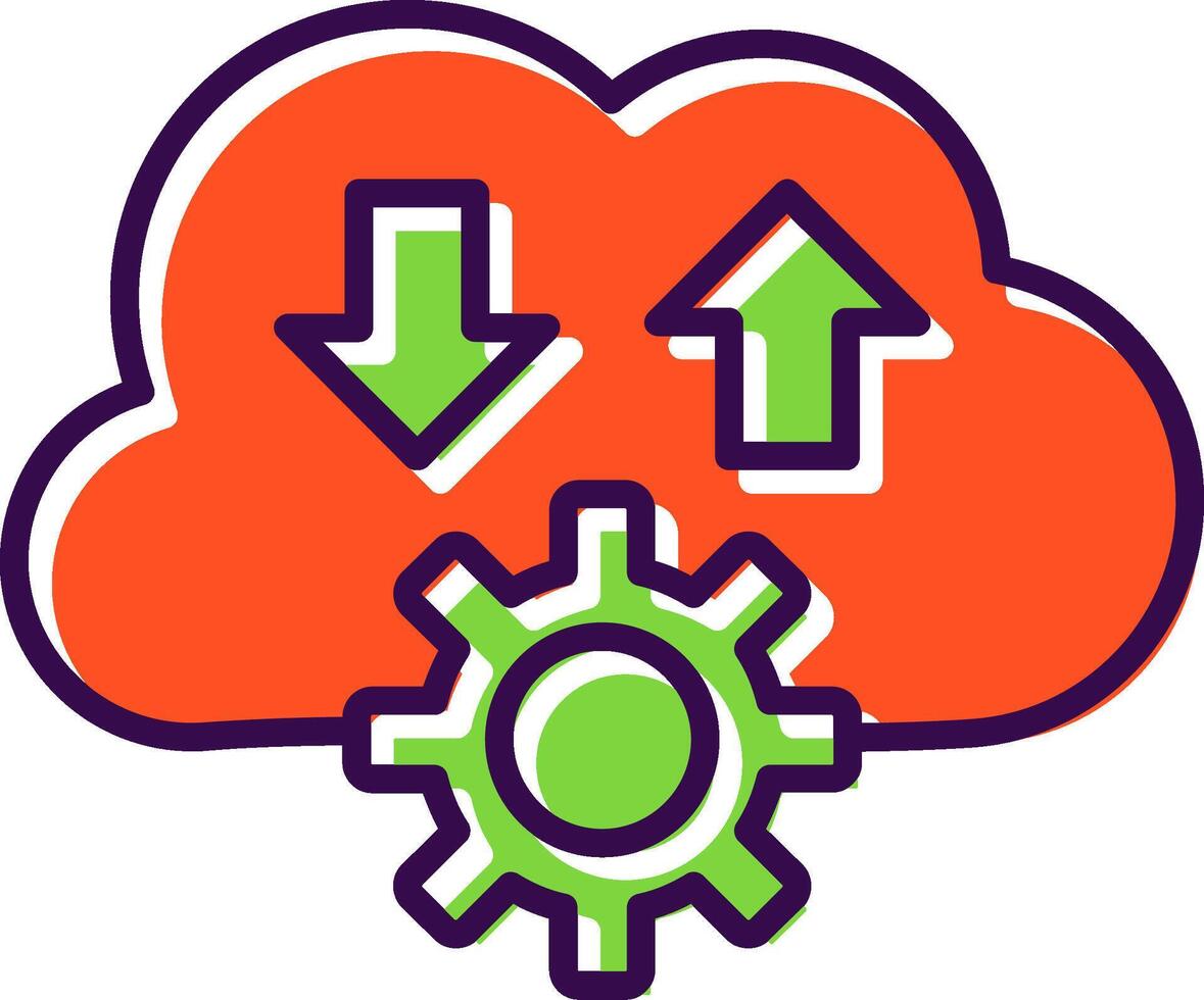 Cloud filled Design Icon vector
