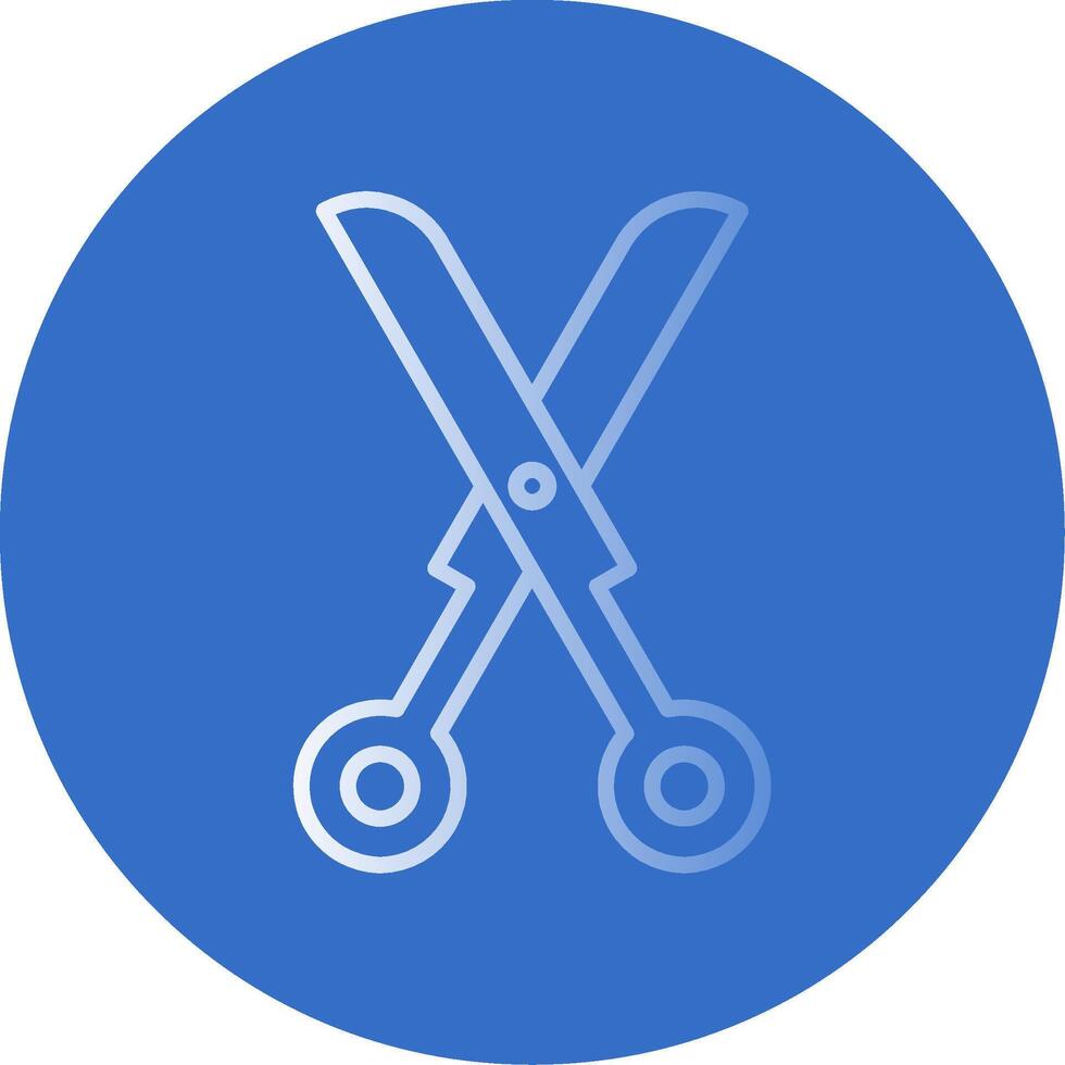 Scissors Flat Bubble Icon vector