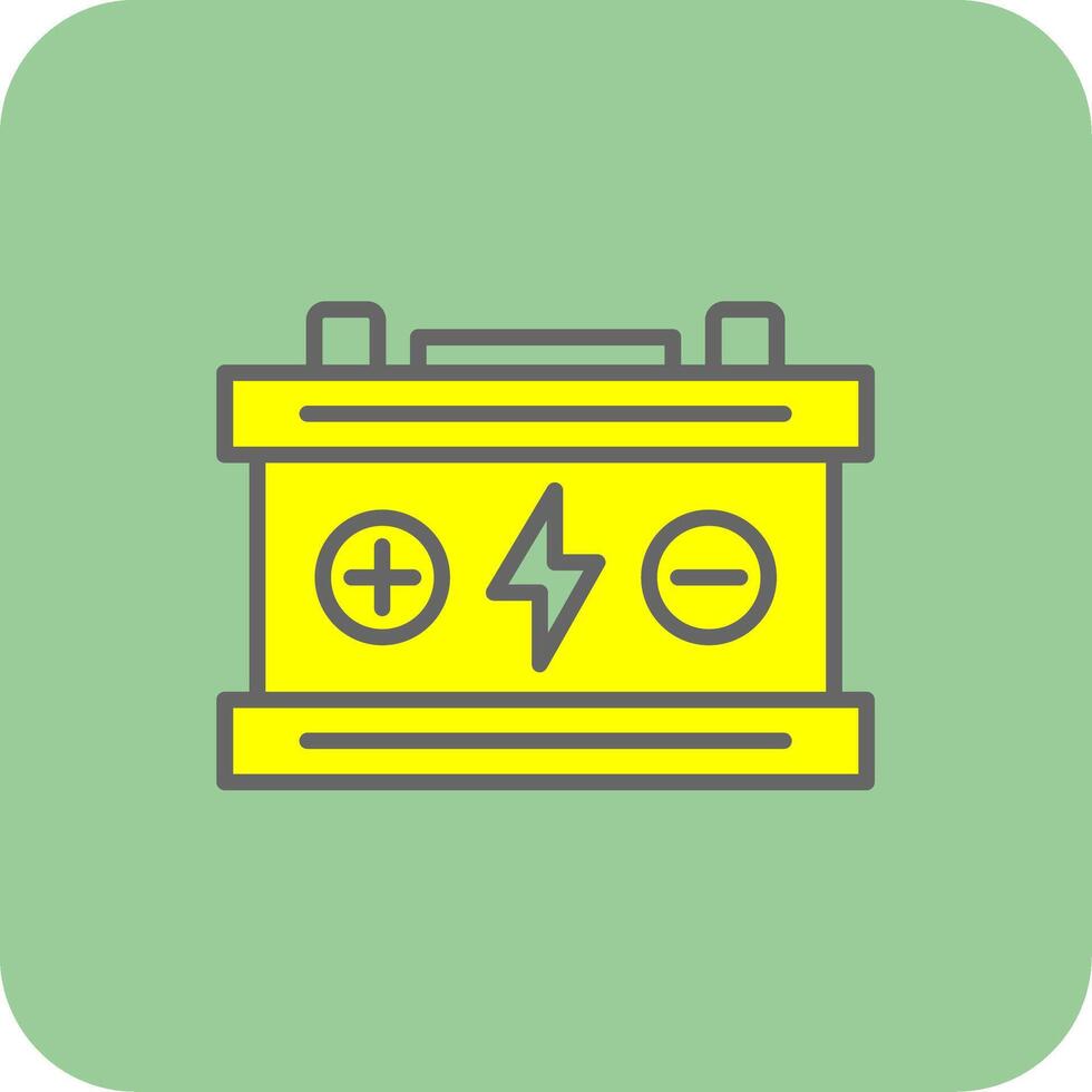 Accumulator Filled Yellow Icon vector