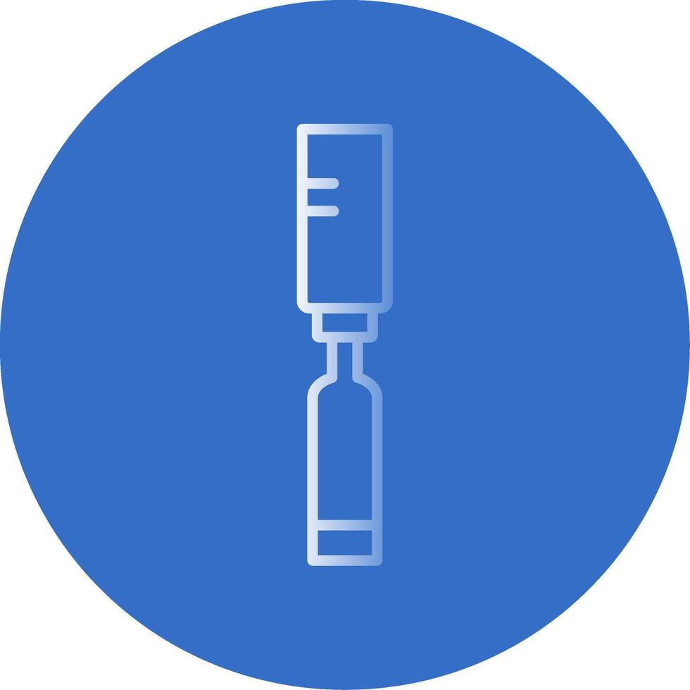 Chisel Flat Bubble Icon vector