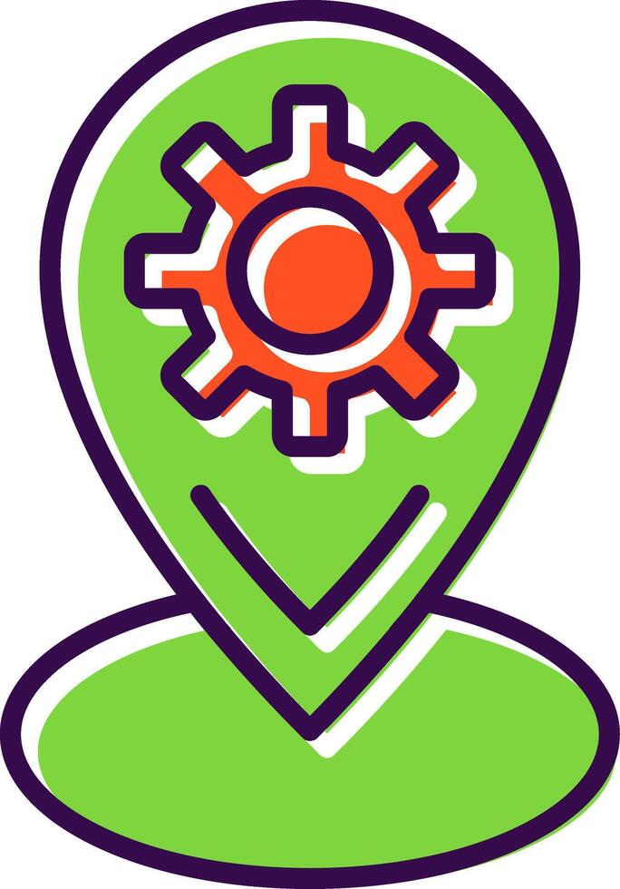 Location filled Design Icon vector