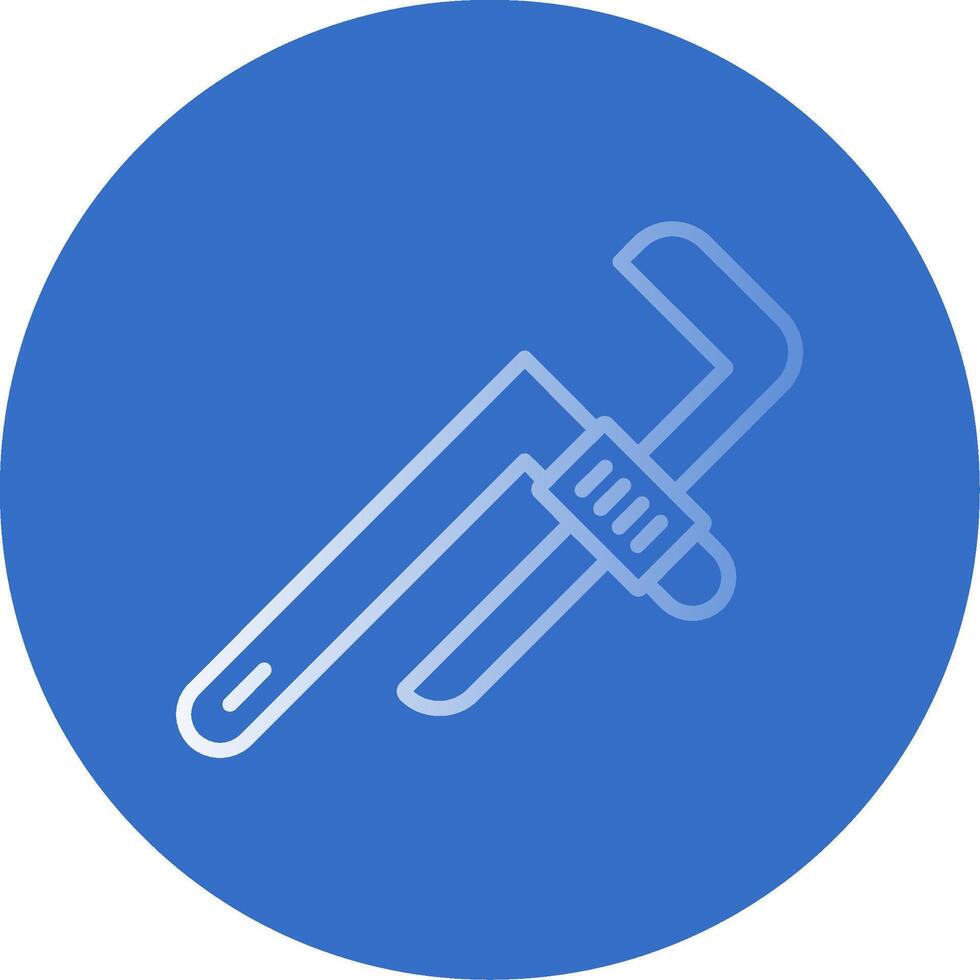 Pipe Wrench Flat Bubble Icon vector