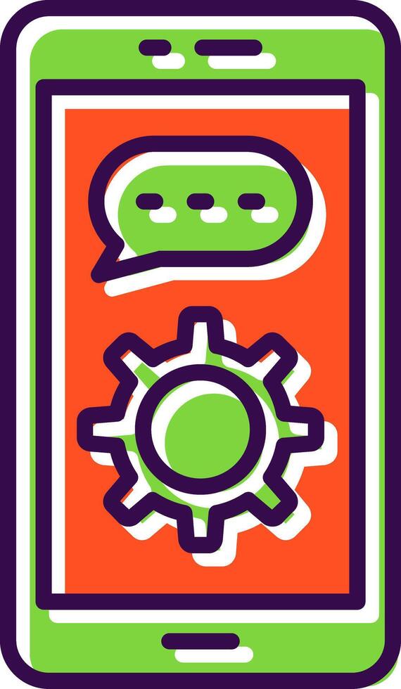 Mobile Phone filled Design Icon vector