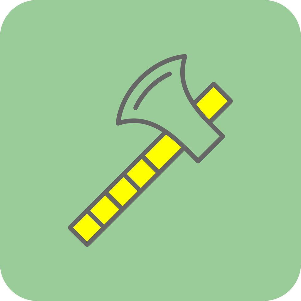 Axe Filled Yellow Icon vector