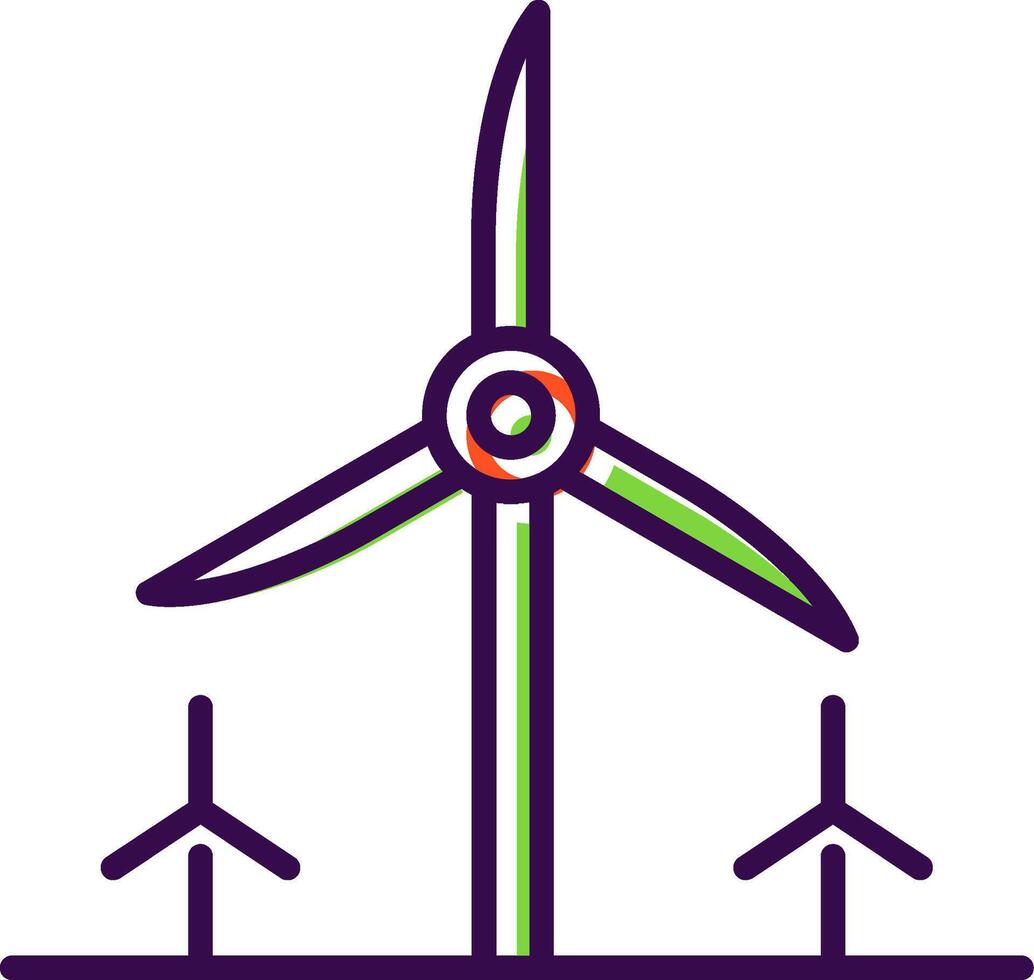 Turbine Energy filled Design Icon vector
