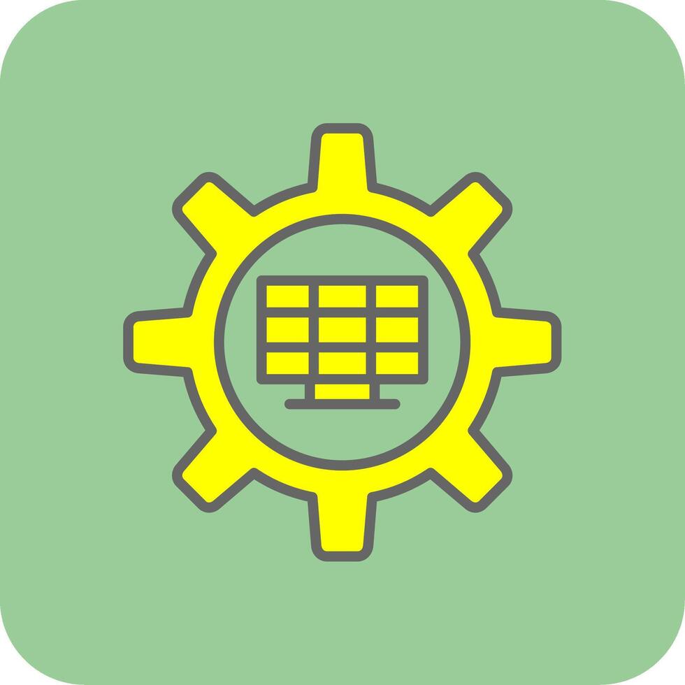 Solar Energy Filled Yellow Icon vector