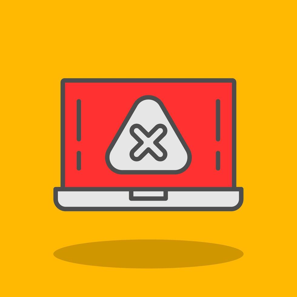 Cancel Filled Shadow Icon vector
