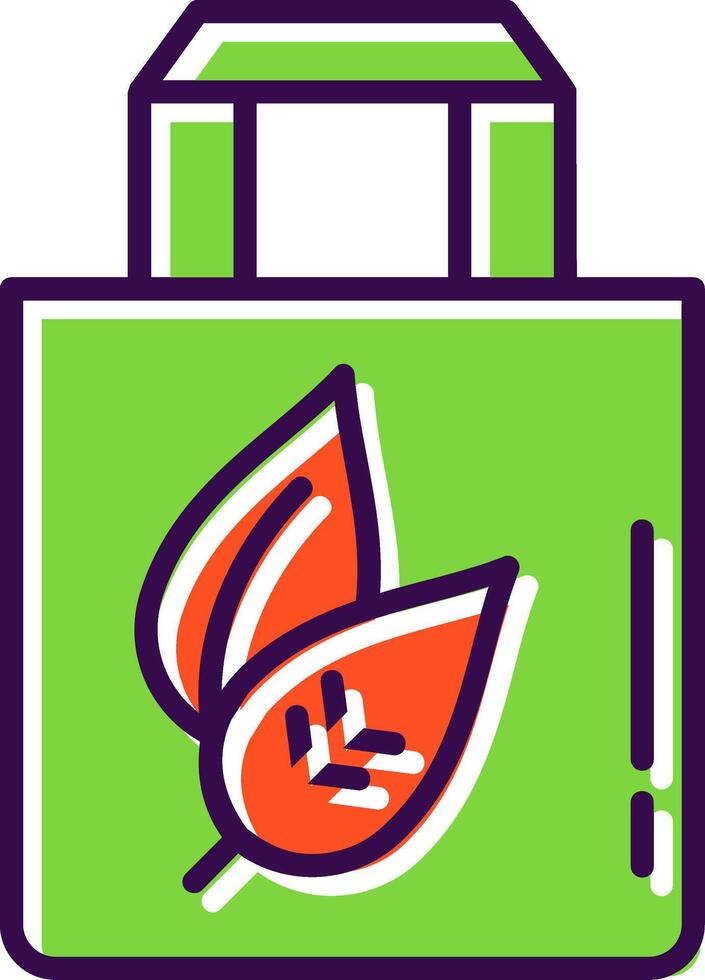 Organic Bag filled Design Icon vector
