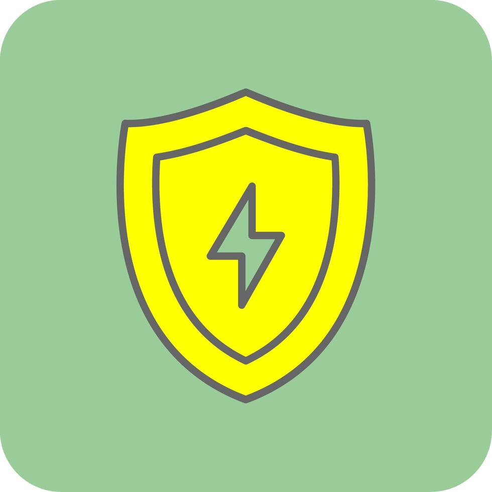 Save Energy Filled Yellow Icon vector