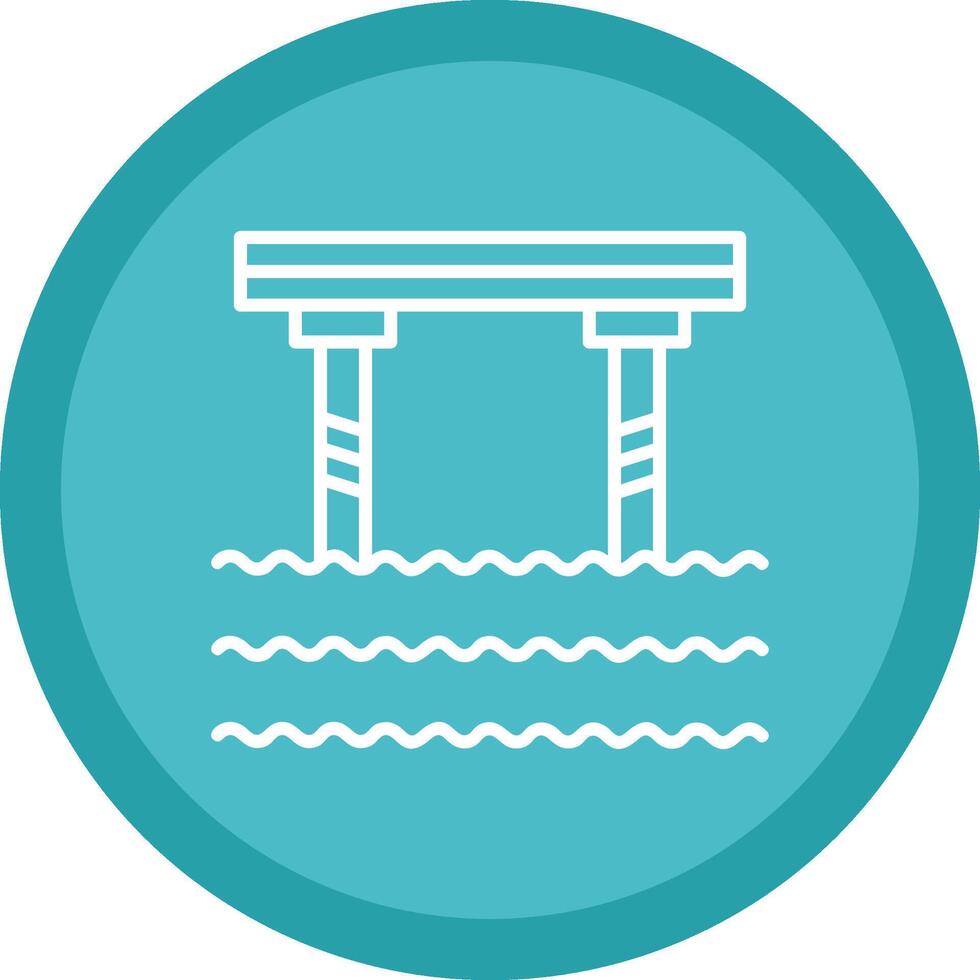 Bridge Line Multi Circle Icon vector