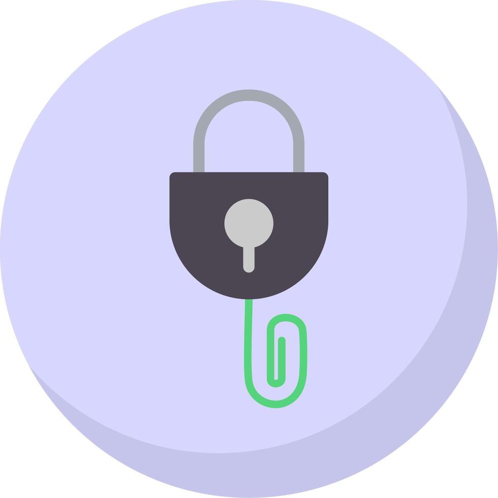 Picklock Flat Bubble Icon vector