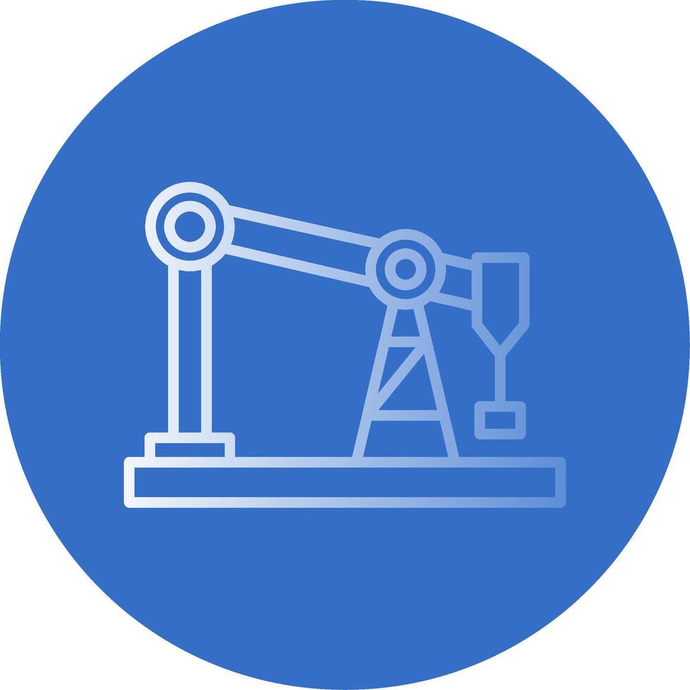 Drilling Rig Flat Bubble Icon vector