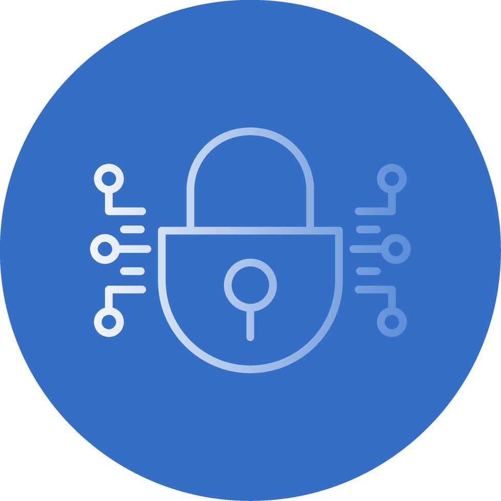 Cyber Security Flat Bubble Icon vector