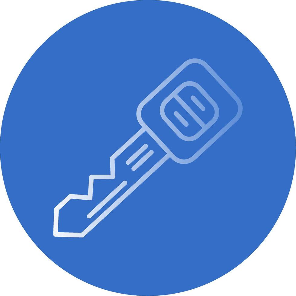 Car Key Flat Bubble Icon vector