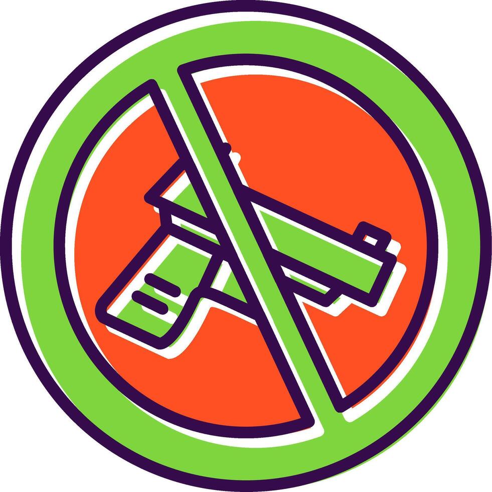 No Gun filled Design Icon vector