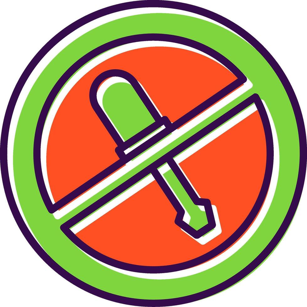 No Screwdriver filled Design Icon vector
