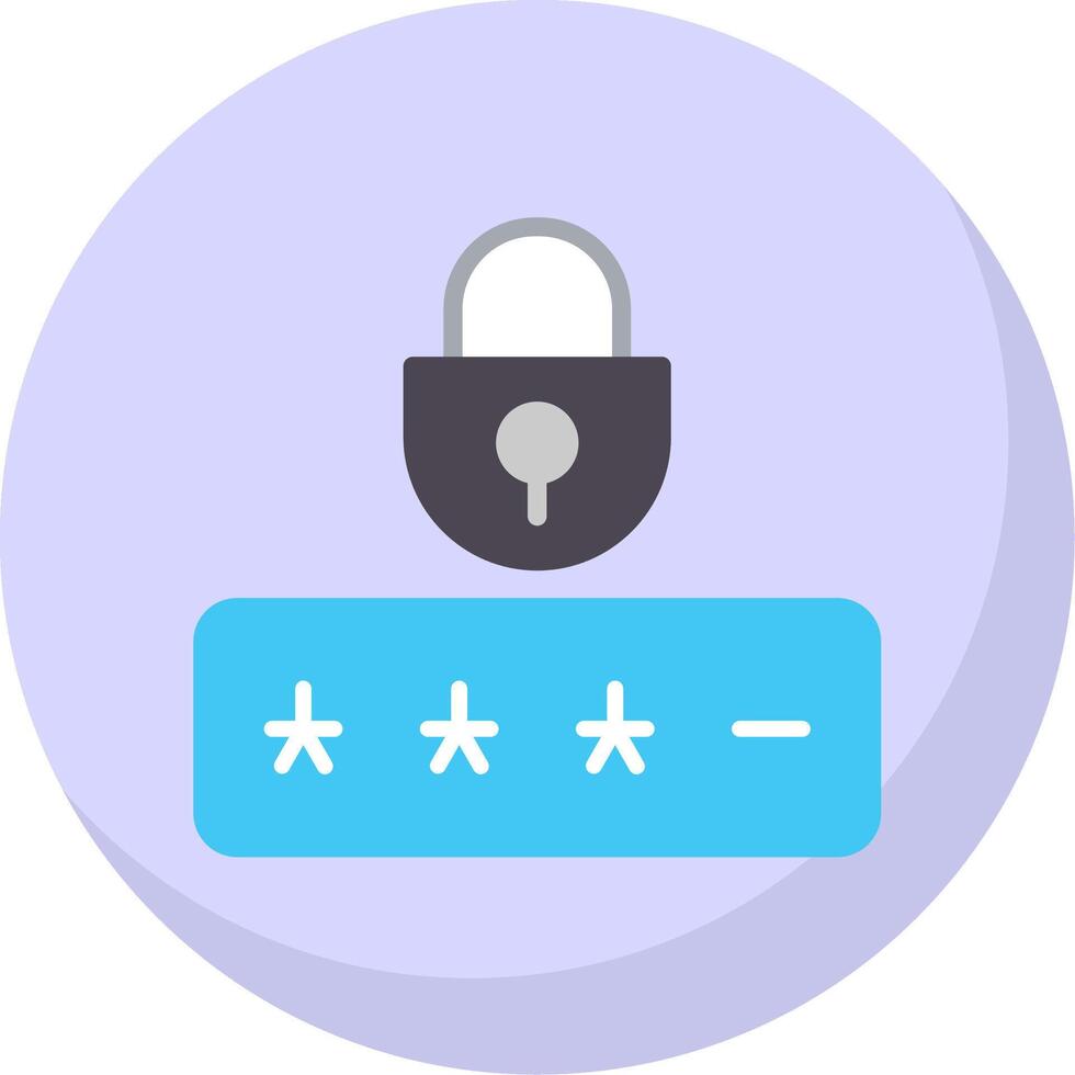 Password Flat Bubble Icon vector