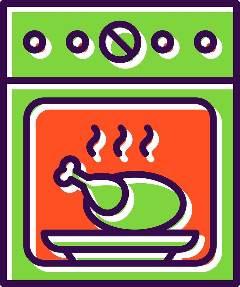 Oven filled Design Icon vector