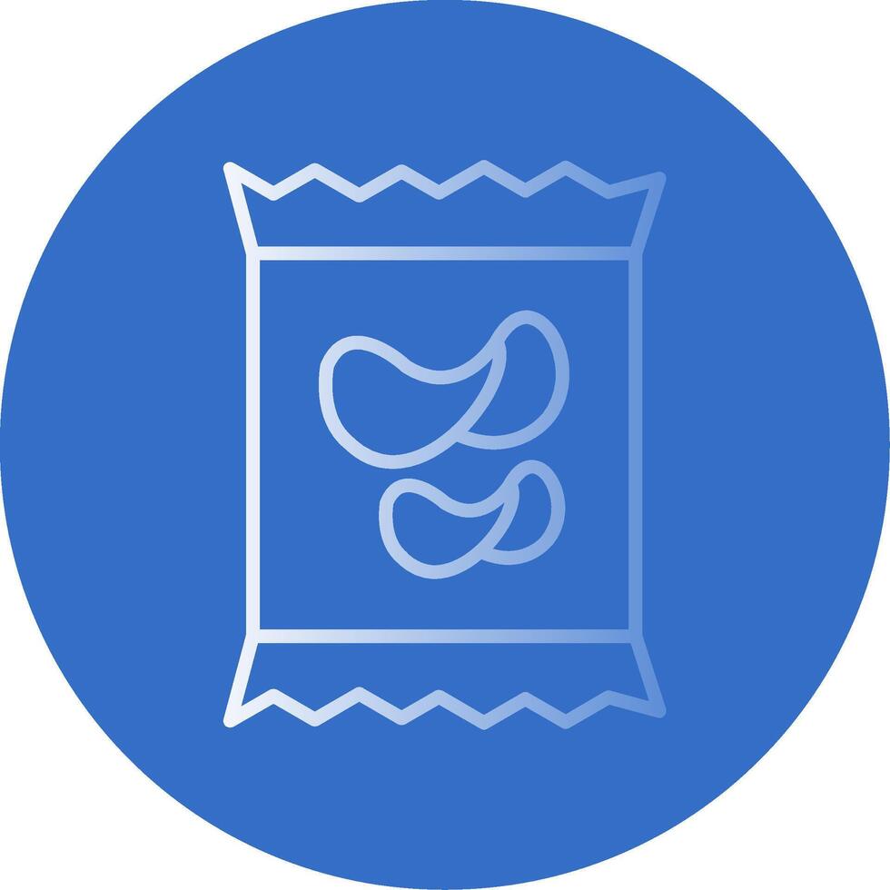 Crisps Flat Bubble Icon vector