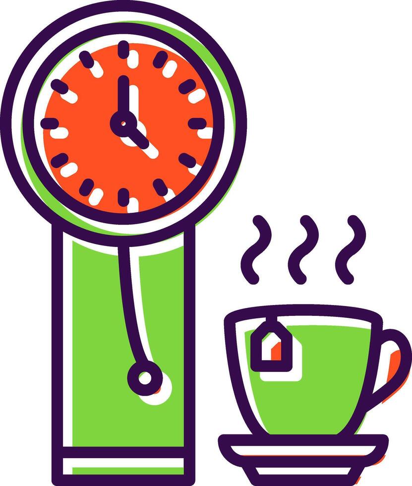 Clock filled Design Icon vector