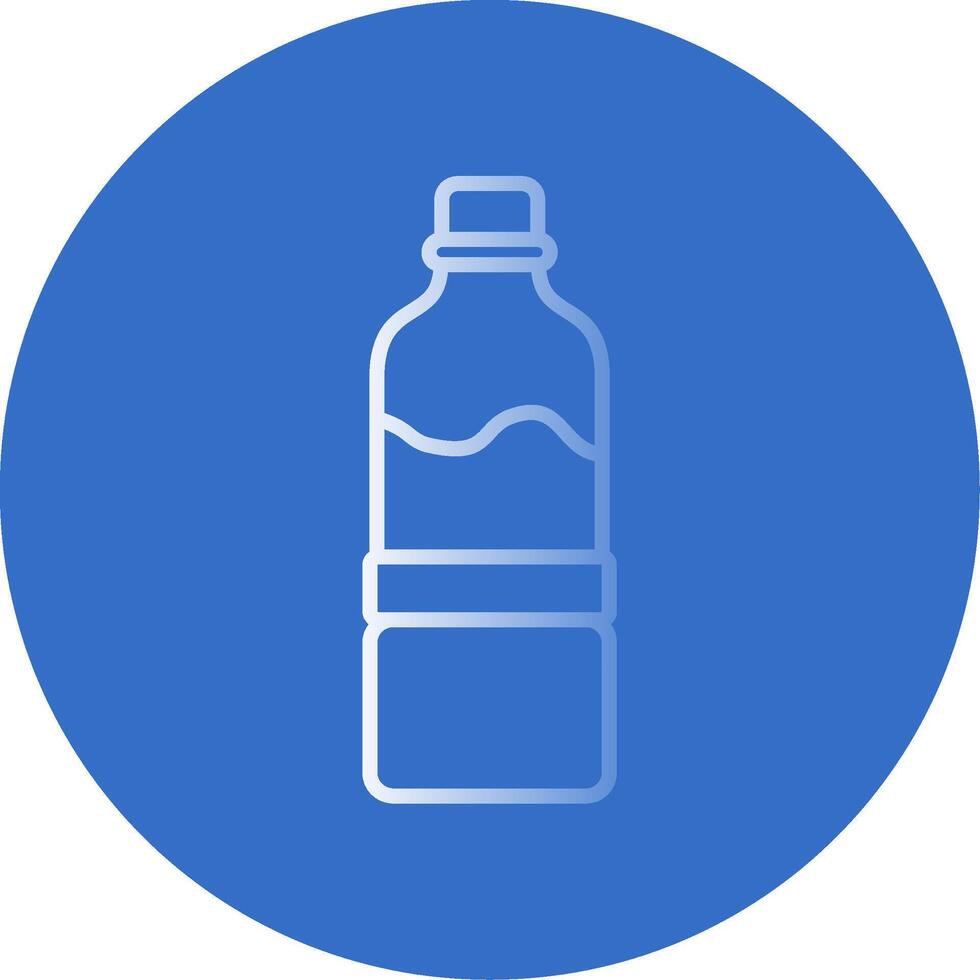 Water Bottle Flat Bubble Icon vector