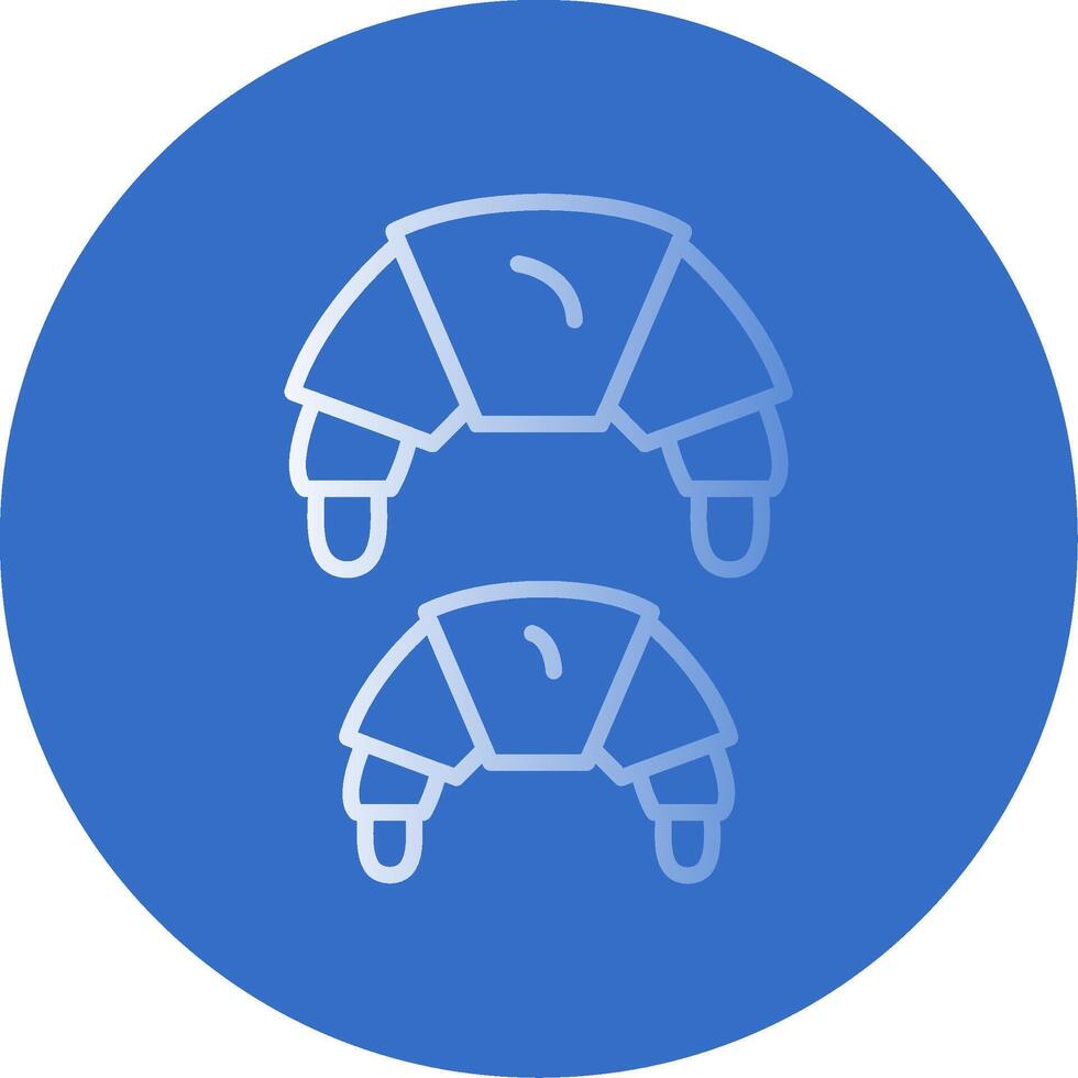 Croissant Flat Bubble Icon vector