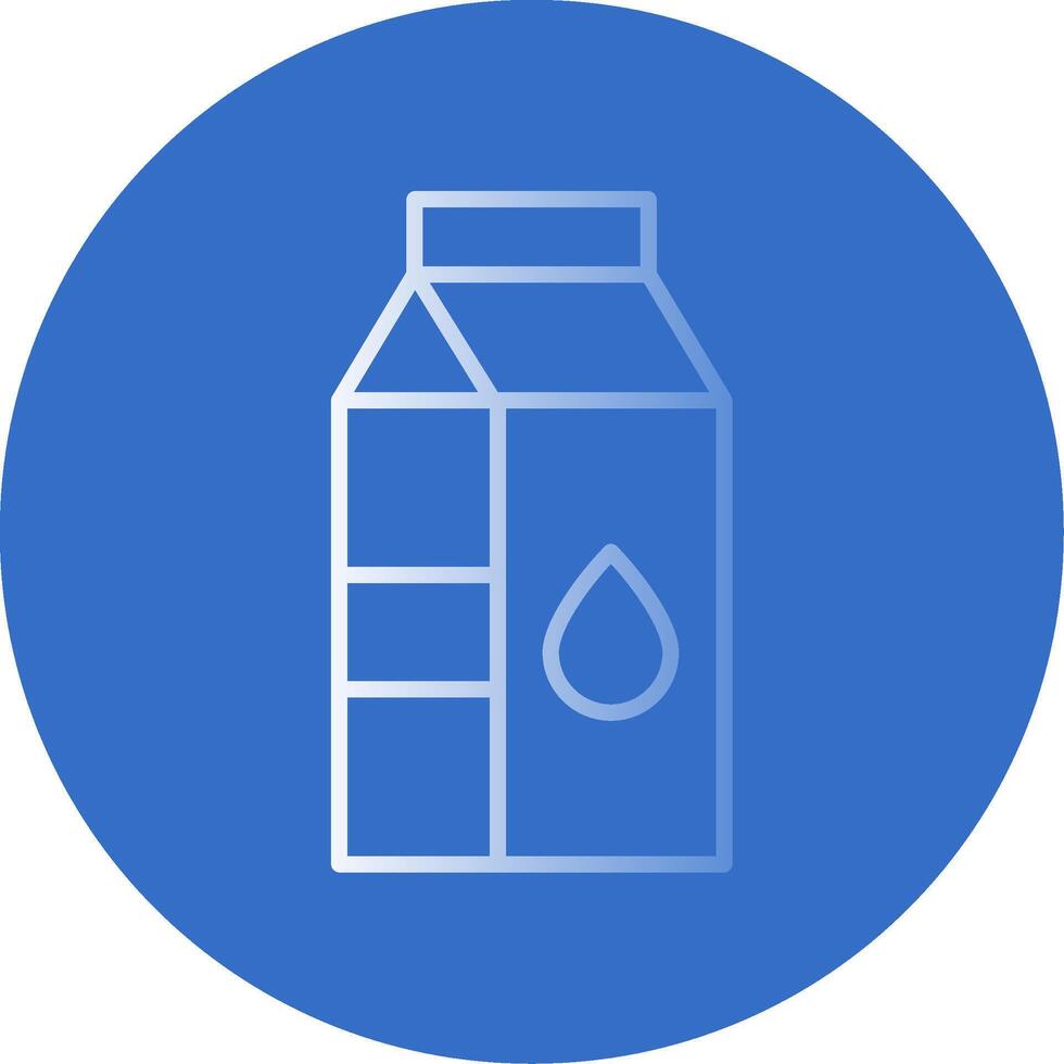 Milk Carton Flat Bubble Icon vector