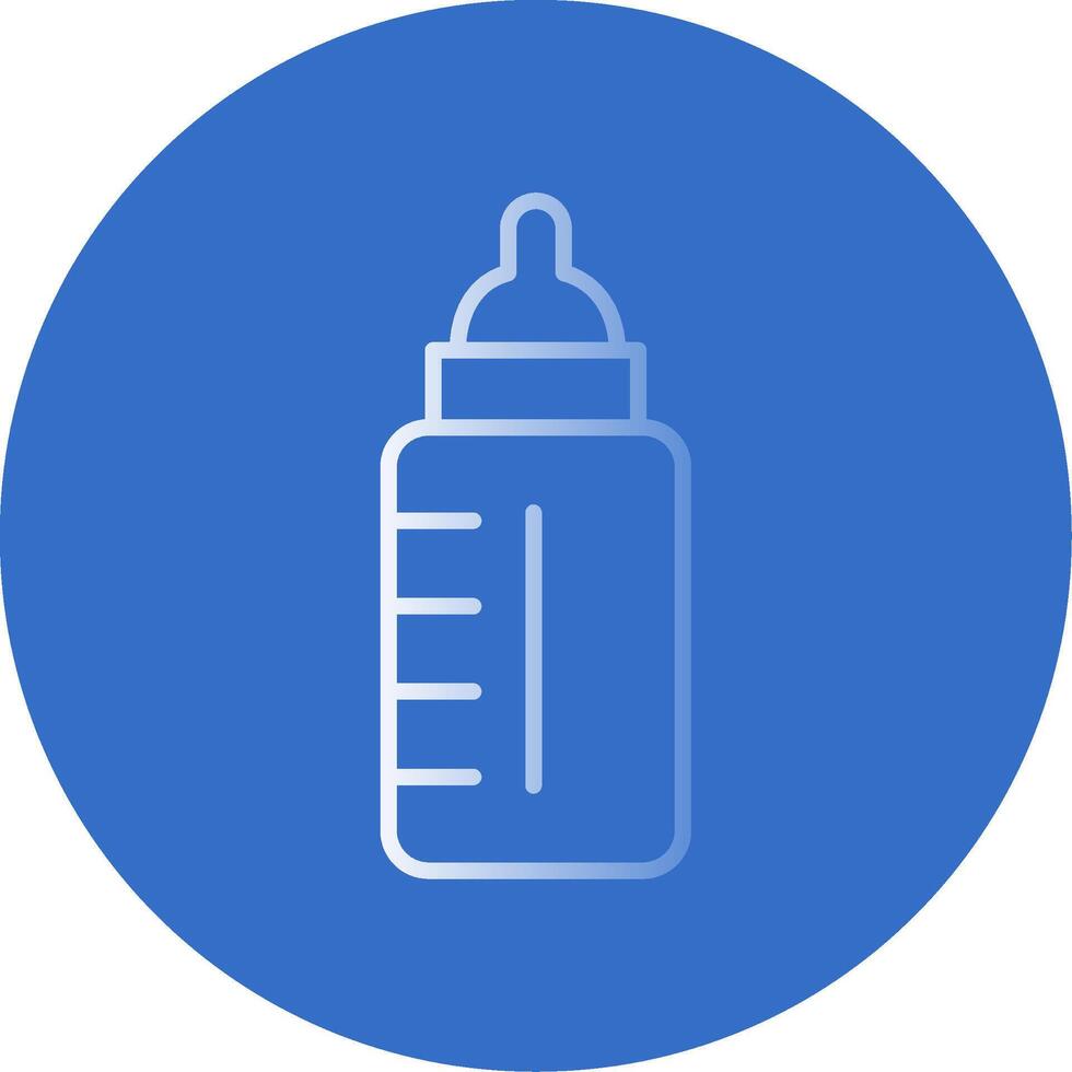 bebé botella plano burbuja icono vector