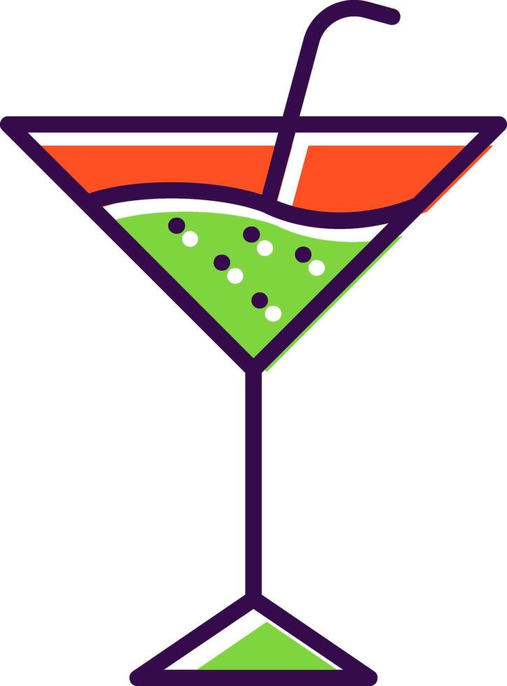 martini lleno diseño icono vector