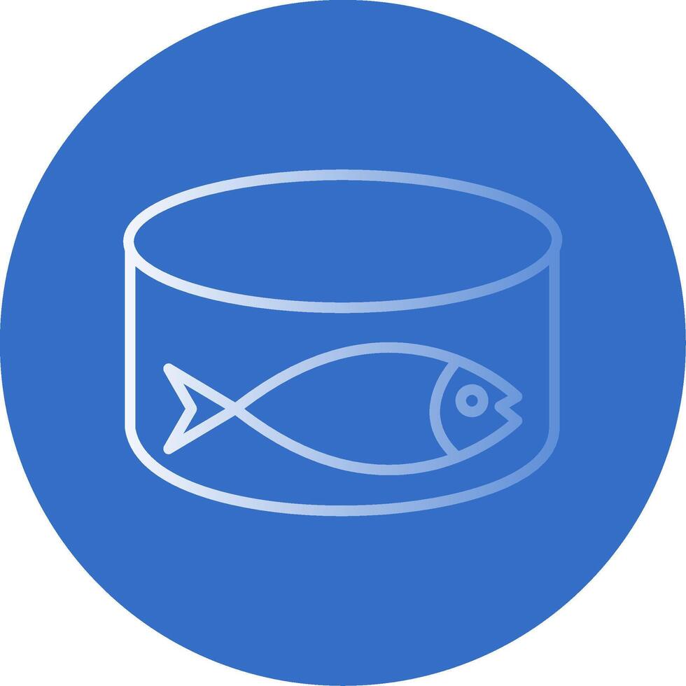 Tuna Can Flat Bubble Icon vector